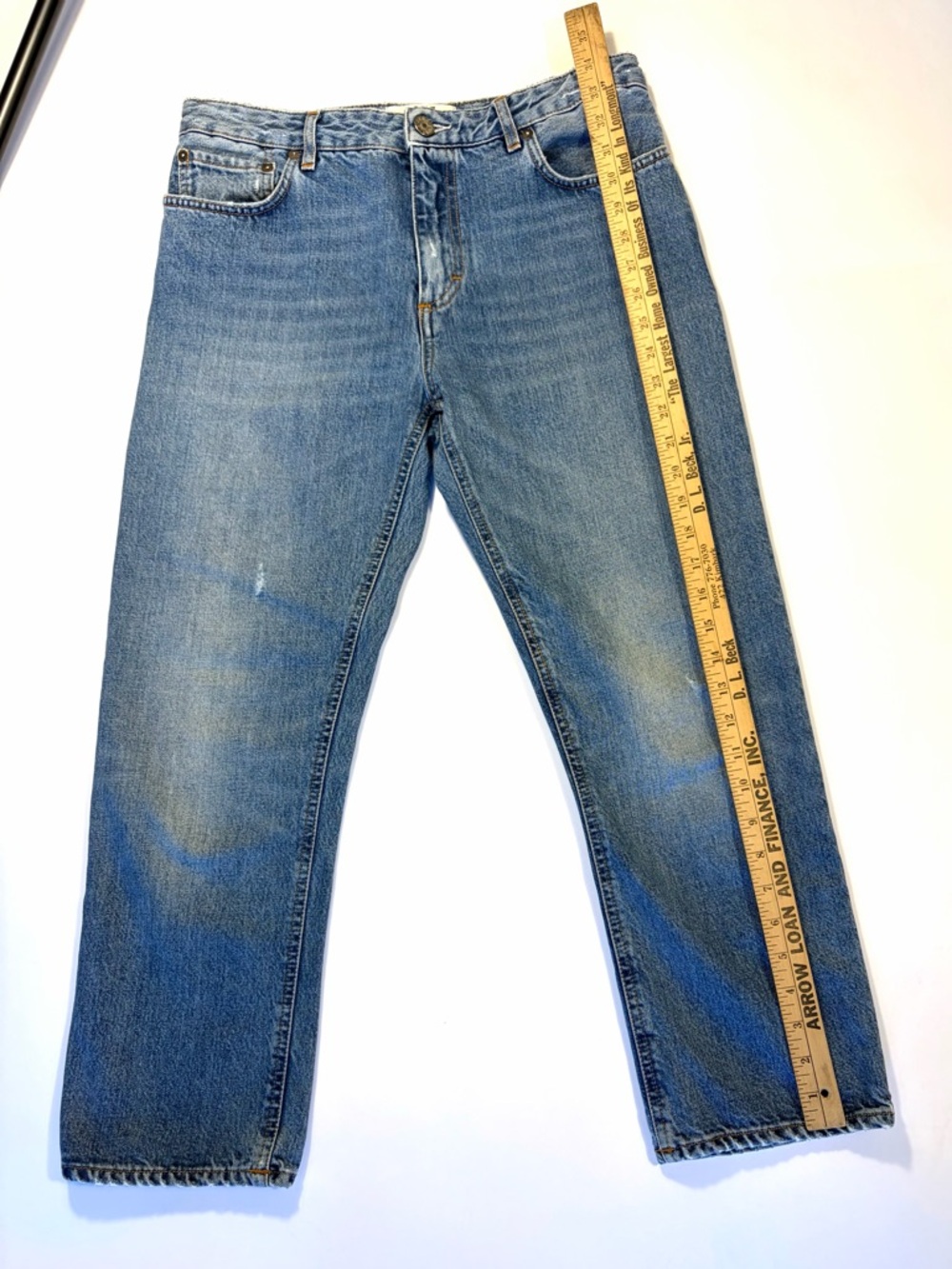 Acne Studios Straight-Leg Blue Denim Jeans - Picture 4 of 7